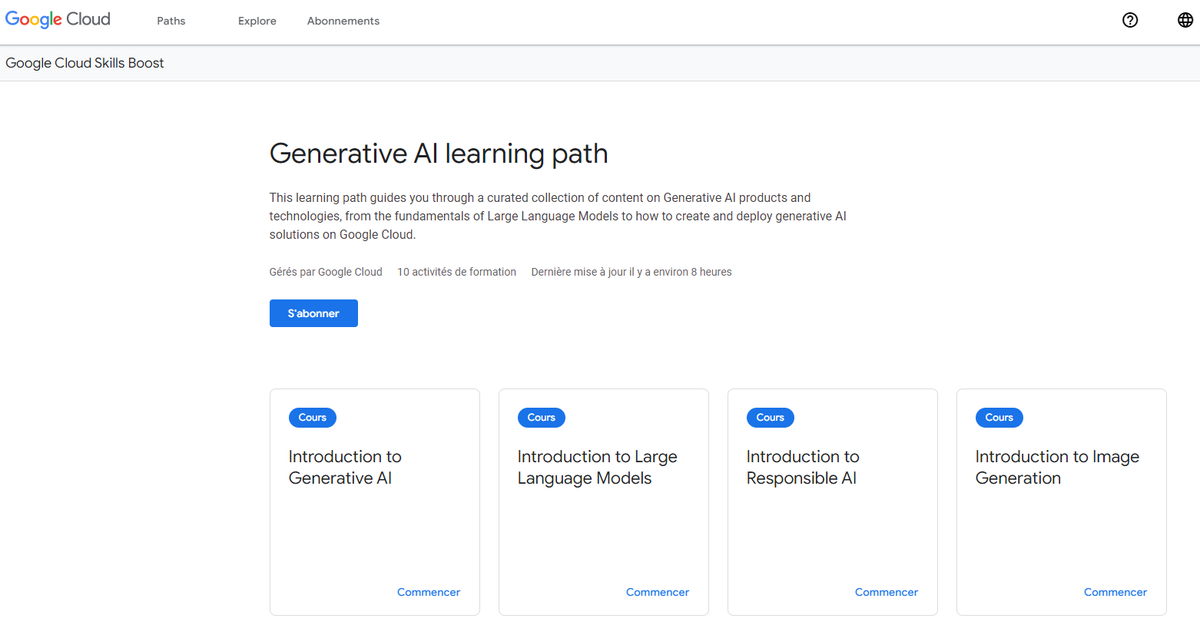AlainGoudey's tweet image. 🔝🤩 Google vient de mettre en place un parcours de formation 100% gratuit sur l'#IA générative avec 9⃣ cours et 1⃣ quête👇

1⃣Introduction à l'IA générative
2⃣Introduction aux LLM
3⃣Introduction à l'IA responsable 
4⃣Introduction à la génération d'images
5⃣Architecture…