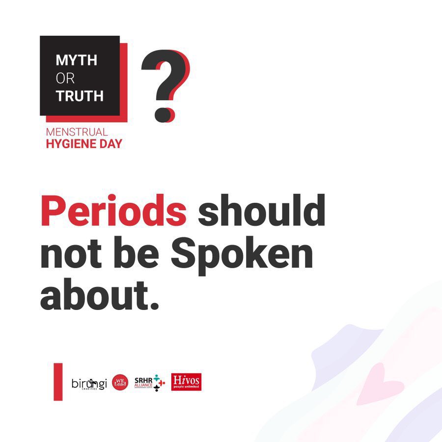 Periods are normal and should be nothing to shy away from or be embarrassed about. 
Speaking up about menstruation increases the knowledge of girls and boys and helps them make informed decisions. 
#HealthierPeriods4Her 
#WeLeadOurSRHR 
#WeAreCommitted