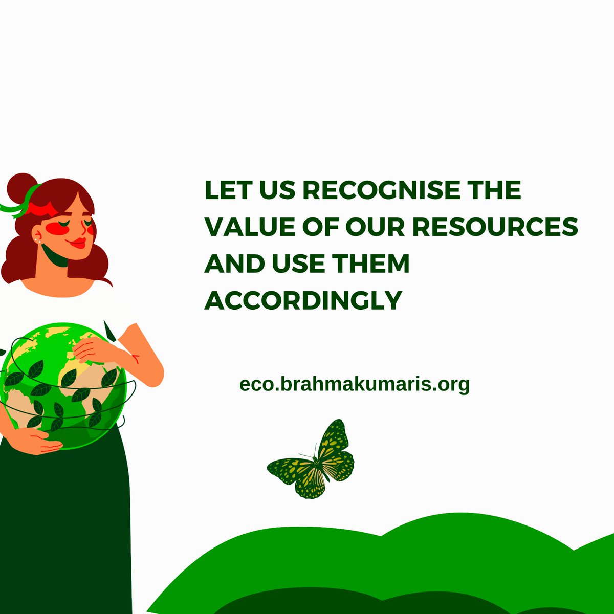 LET US RECOGNISE THE VALUE OF OUR RESOURCES AND USE THEM ACCORDINGLY #UNFCCC
#COP26 #ClimateJustice #climatecrises @EcoBrahmaKumari