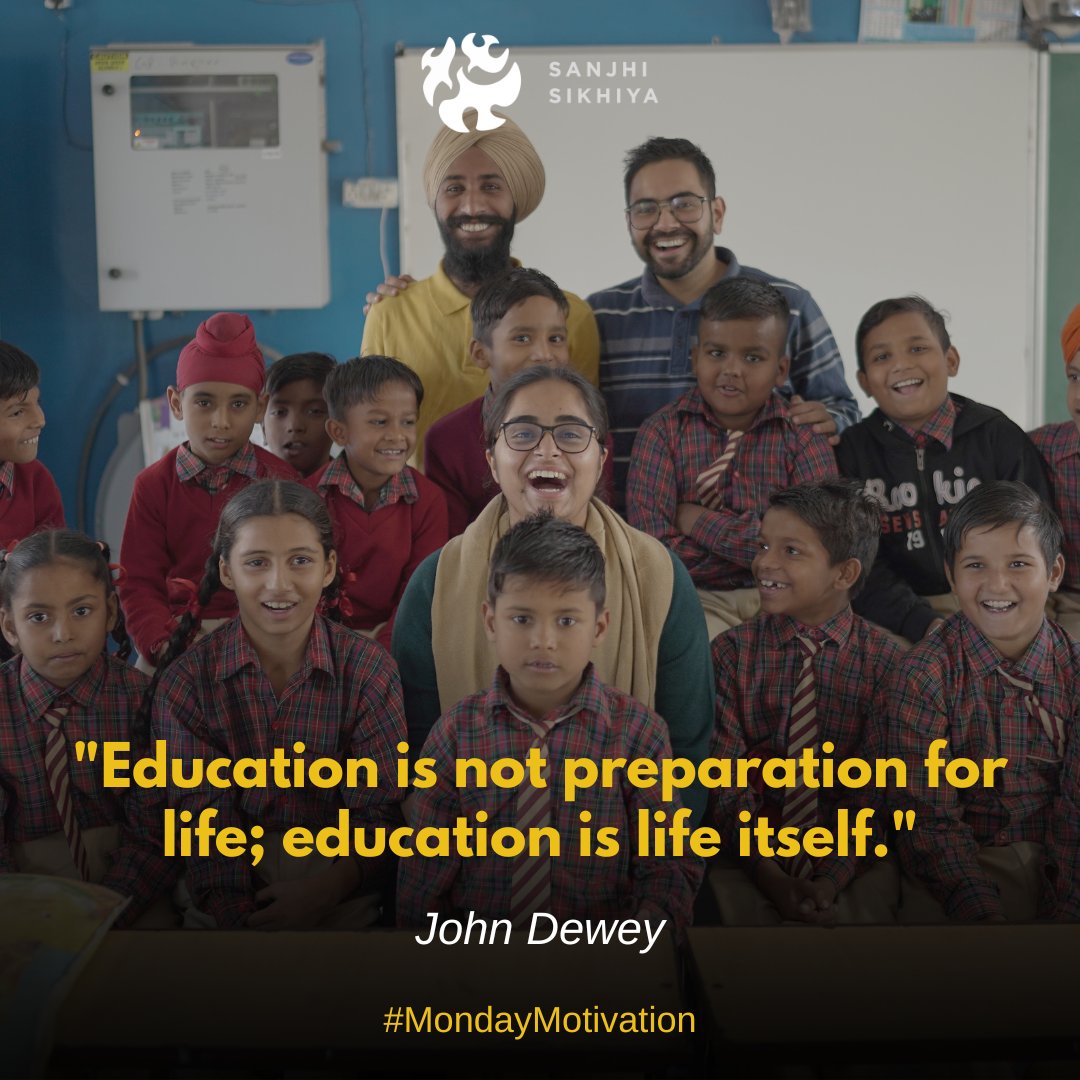 "Education is not preparation for life; education is life itself."
//John Dewey 

#mondaymotivation #mondaymood #sanjhisikhiya #learning #punjab #panjab