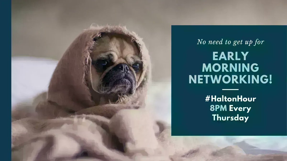 No need to be up at the crack of dawn for #HaltonHour Twitter networking!  Join us every Thursday at 8pm. 
#Widnes #Runcorn #Halton #CommunityMatters #supportlocal