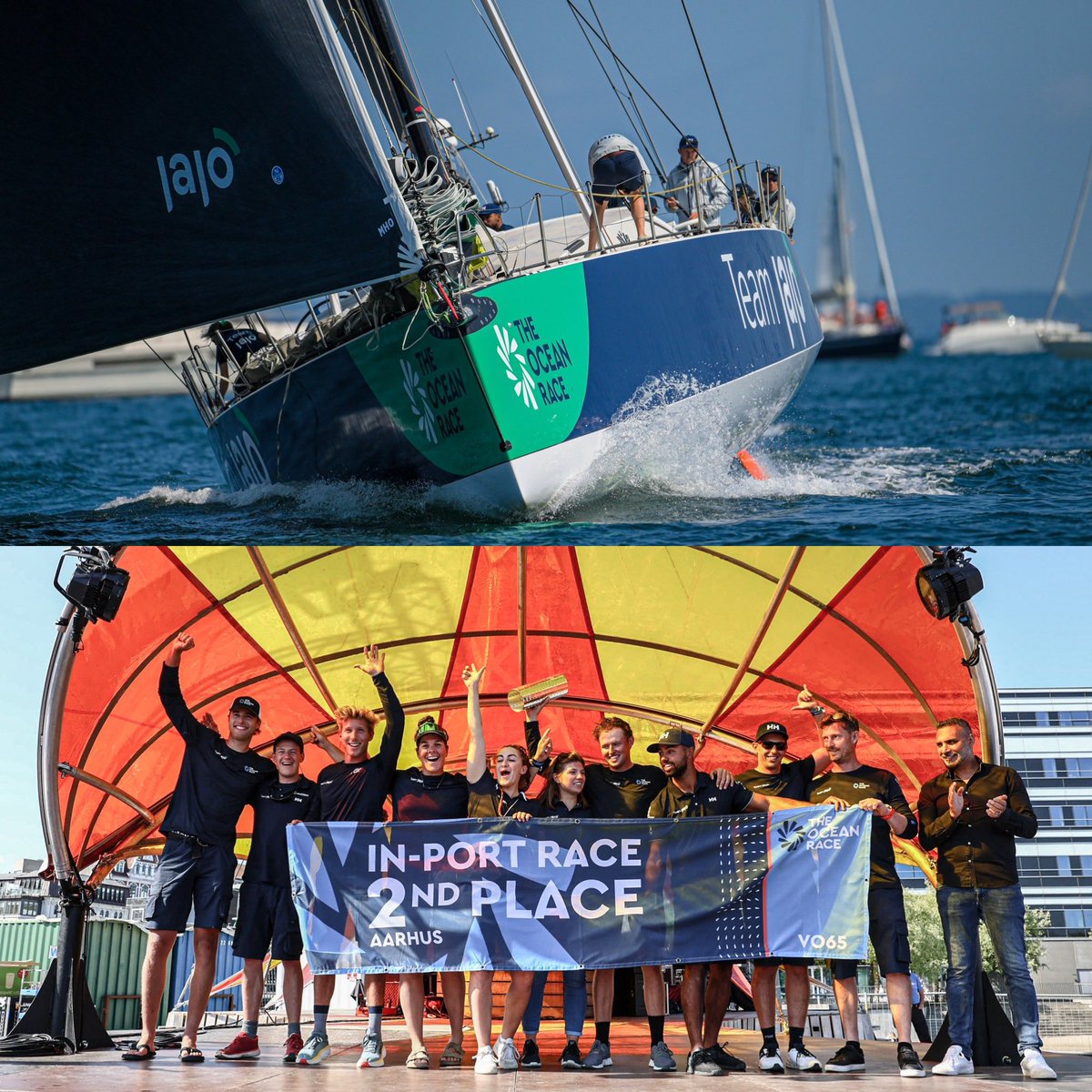 2de plek bij de in-Port race in Aarhus 🇩🇰. Mooie prestatie van het team! Donderdag beginnen we aan de etappe naar Den Haag!