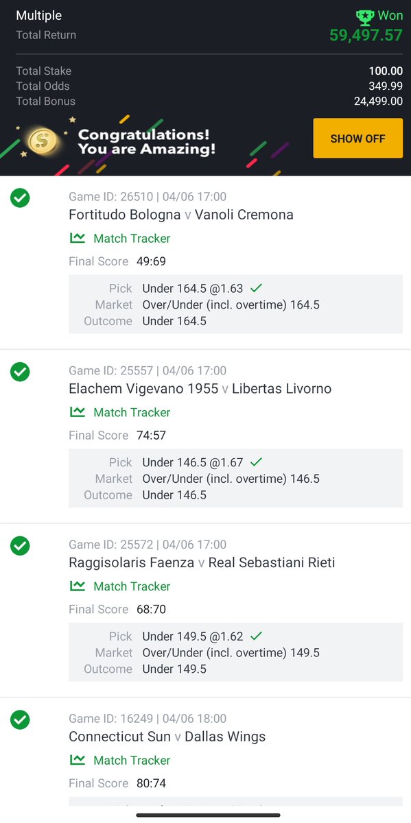 God Did 💯❤️🏀
340 odds Boom
God's grace on us 🙏
Millions on my TL soon🚀🚀🚀🚀