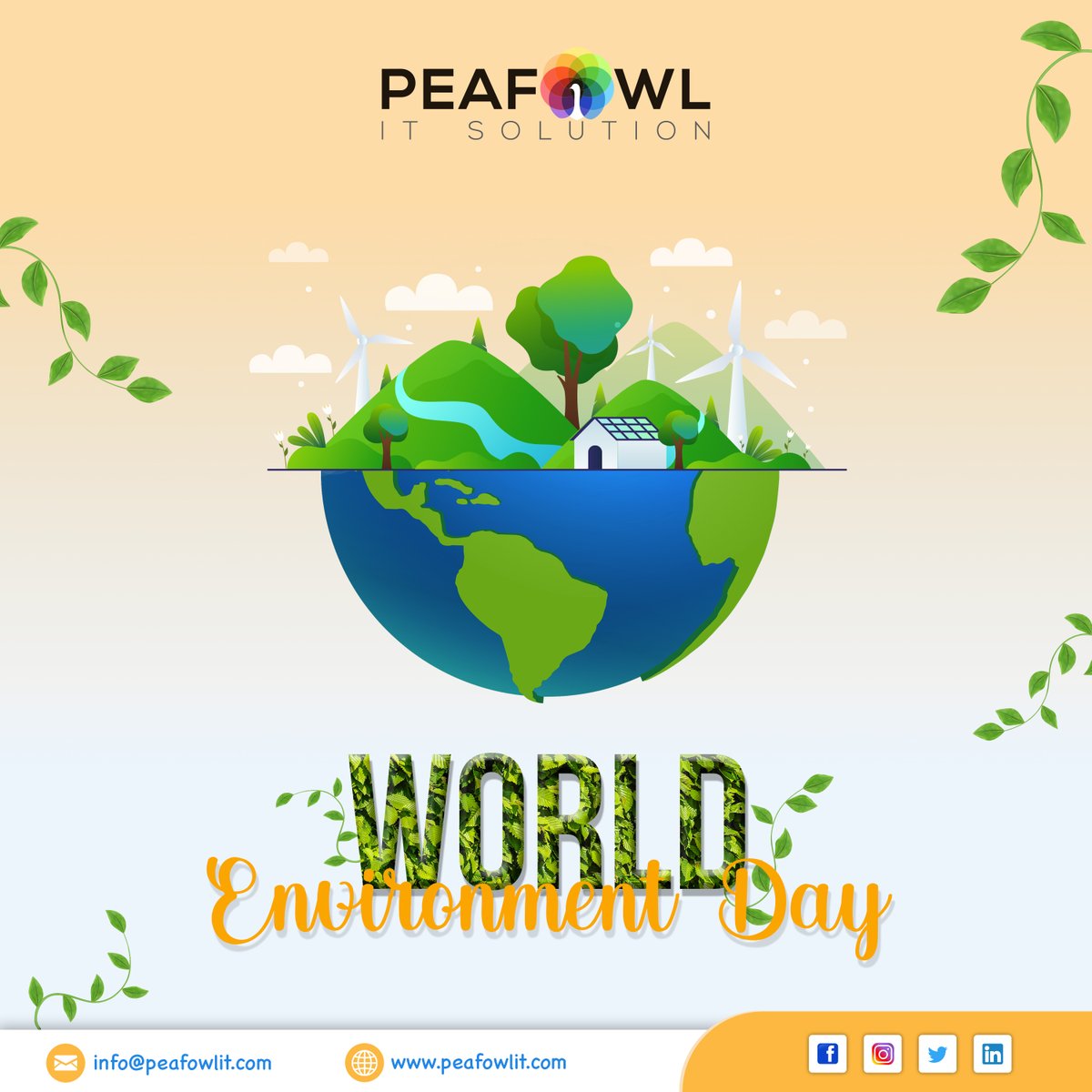 Happy World Environment Day! 
Let's unite to protect and restore our planet. Together, we can make a difference and create a sustainable future for all. 🌍🌿
 #WorldEnvironmentDay #SustainableLiving #GreenPledge