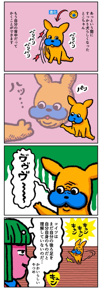 犬が家にやってきた頃に描いた漫画