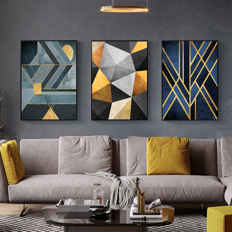 #etsy shop: Nordic abstract geometric decorative painting etsy.me/3WSad3O #bedroom #wallartcanvas #canvasprint #walldecor #modernwallart #wallartlivingroom #homedecorwallart #wallartprints #paintingsoncanvas