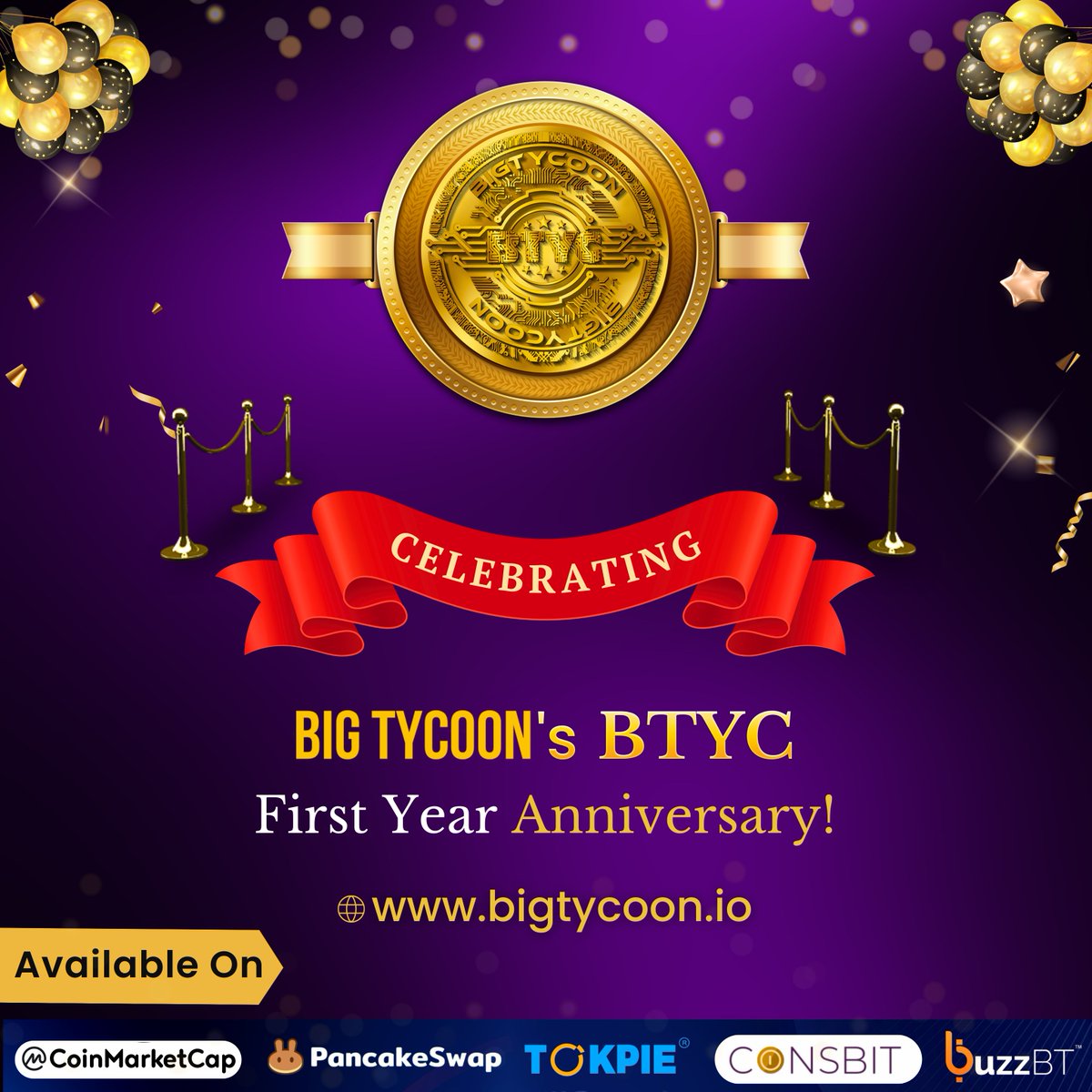 🎉 Celebrating BTYC's First Year Anniversary! 🎉

It's been an incredible journey of growth, innovation, and success in the world of cryptocurrency. Join us as we mark this momentous occasion and reflect on a year filled with milestones and achievements
🌟 Since our inception,…