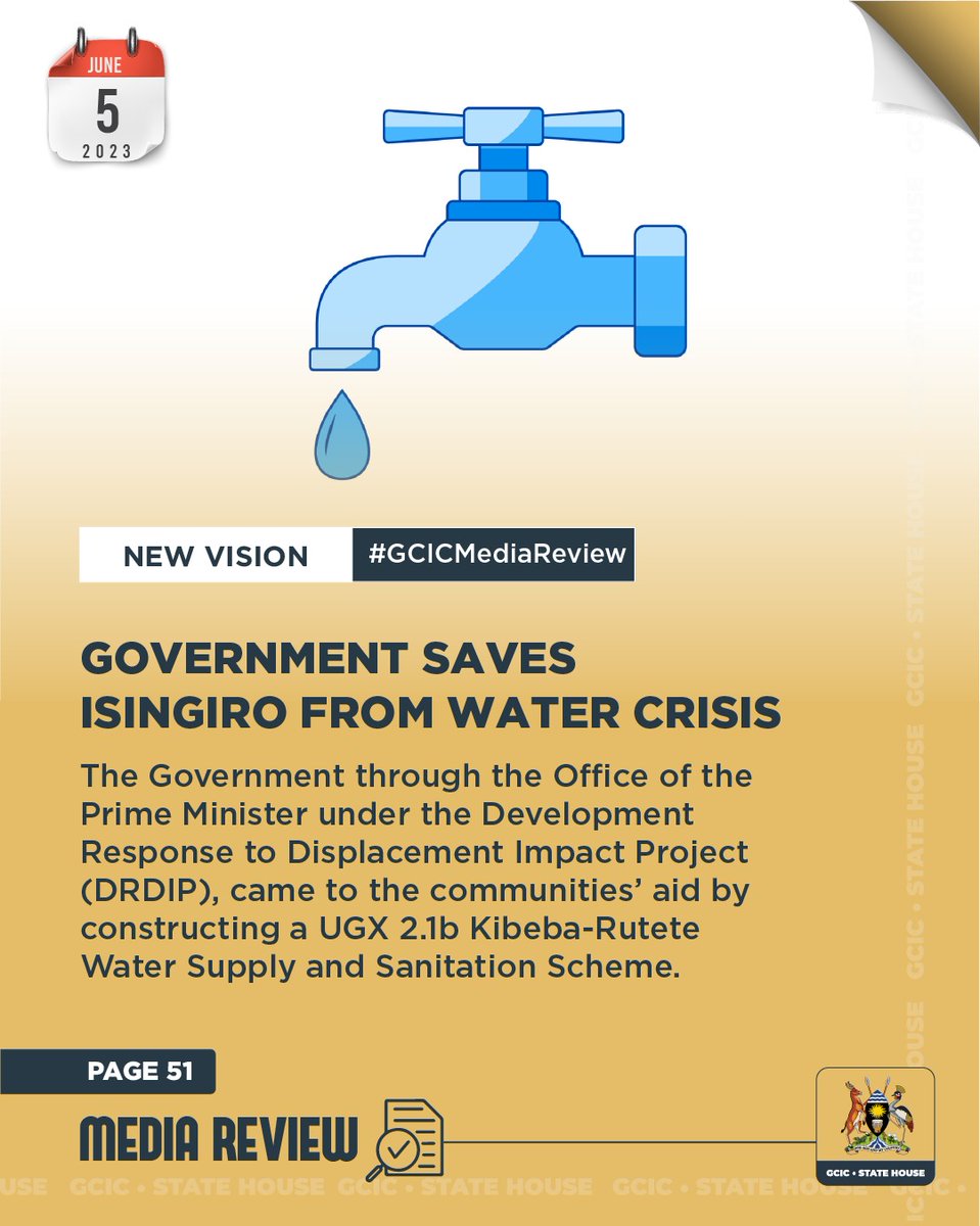 The @GovUganda saves
 Isingiro from water crisis. #GCICMediaReview