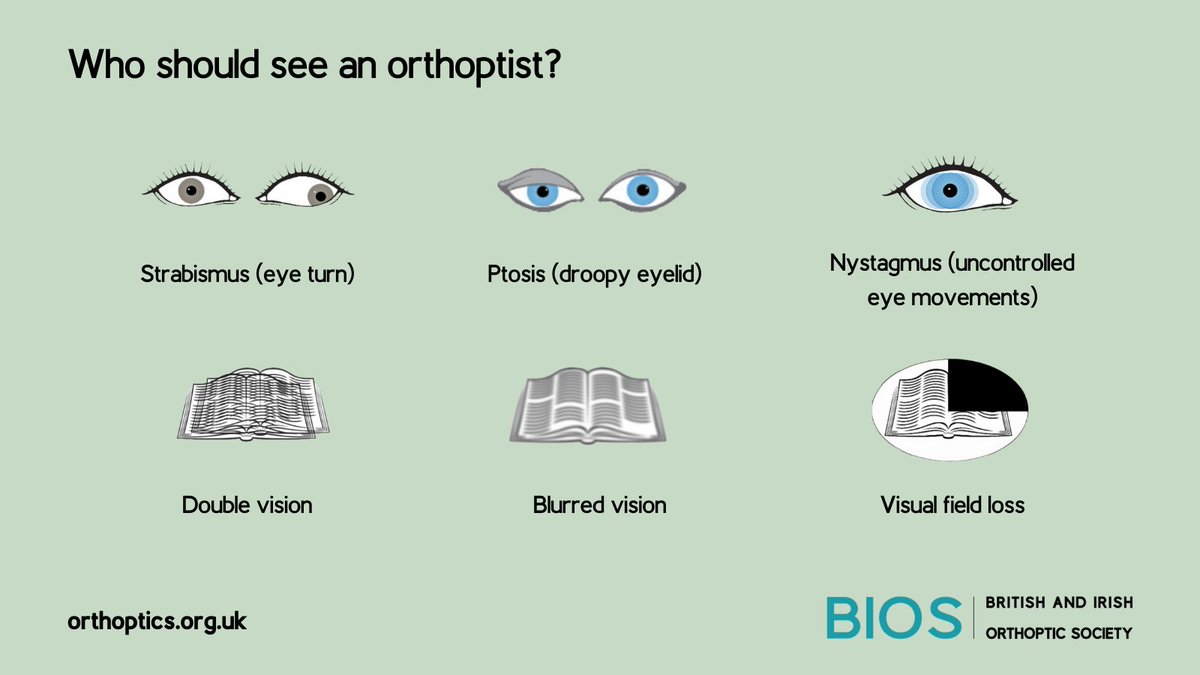 Orthoptists see patients with a wide range of conditions affecting their vision. Read more: buff.ly/3ipqPgL #WOD2023