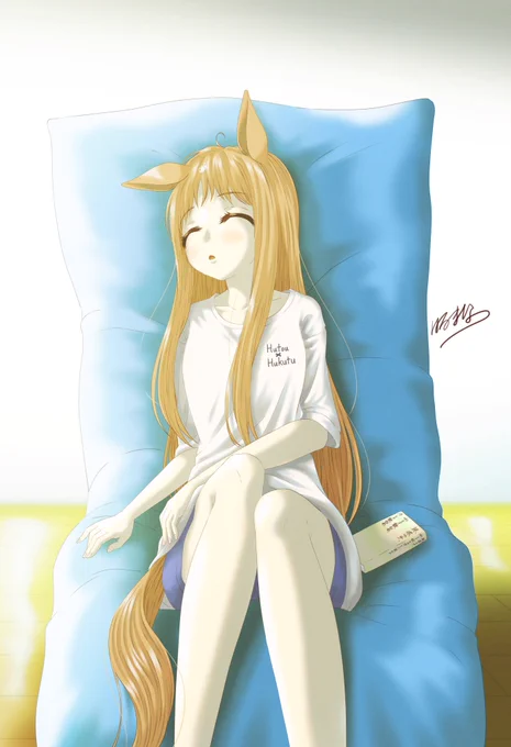 #自分の代表作だと思う絵を一枚だけ選んでみよう  冬コミの同人誌より、よぎぼーで眠るグラス