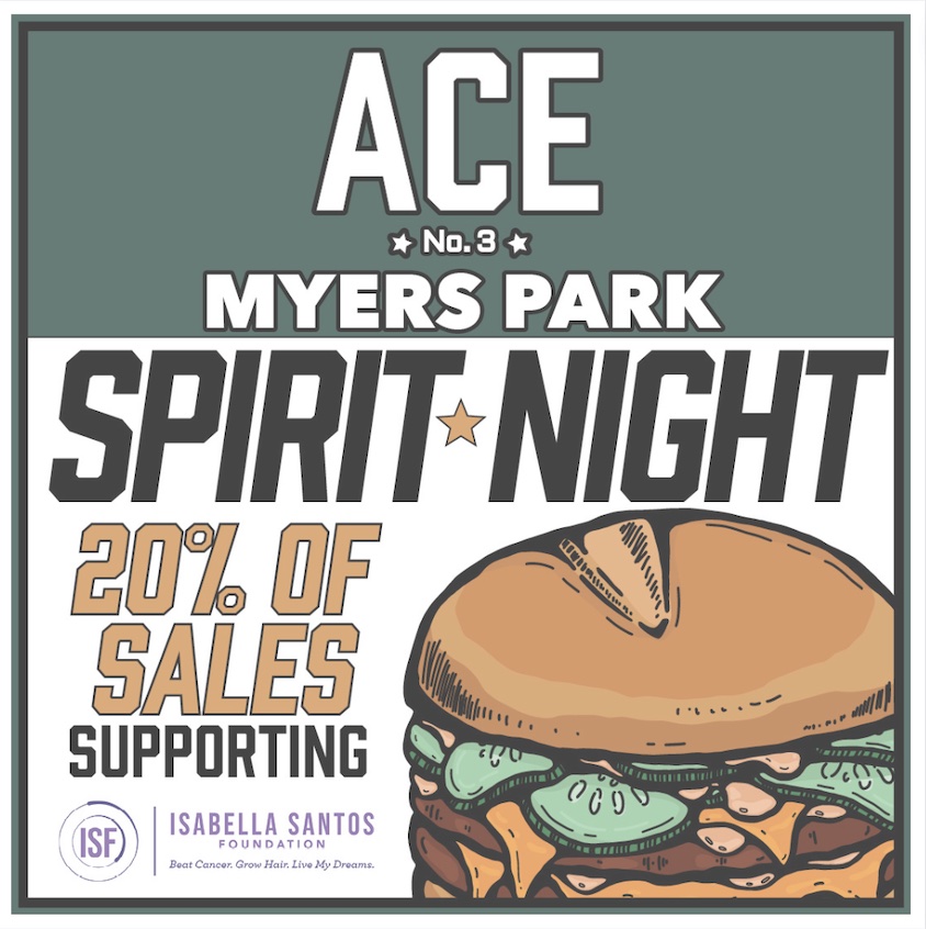 Dinner plans tonight?  Take the family and head over to @aceno.3 in Myers Park where 20% of your dinner will support ISF!  🍔🍟🍦