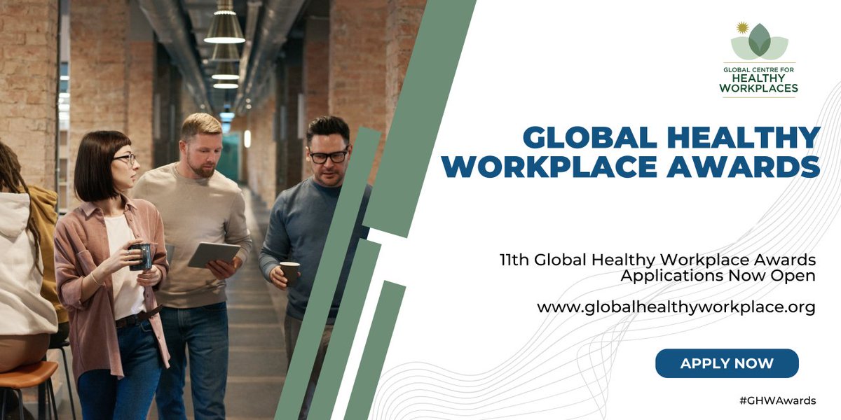 Just a little over a week left to apply for the 11th Global Healthy Workplace Awards. Applications close next week Wednesday 14th June. Are you ready to show your commitment to workplace health and safety?  globalhealthyworkplace.org/awards/applica…  
#GHWAwards #ESG #OccupationalHealth #SDGs