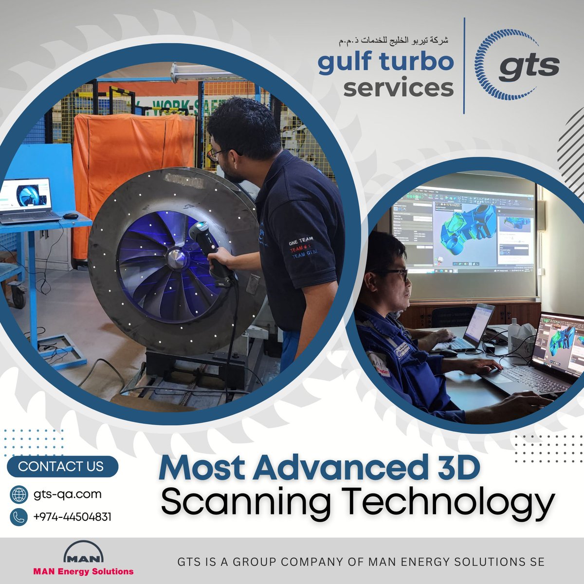 GulfTurbo's tweet photo. GTS proudly innovates with Most Advanced 3D Scanning Technology. 

Full post here: https://t.co/pa478DA77R https://t.co/uOK3wdovEa