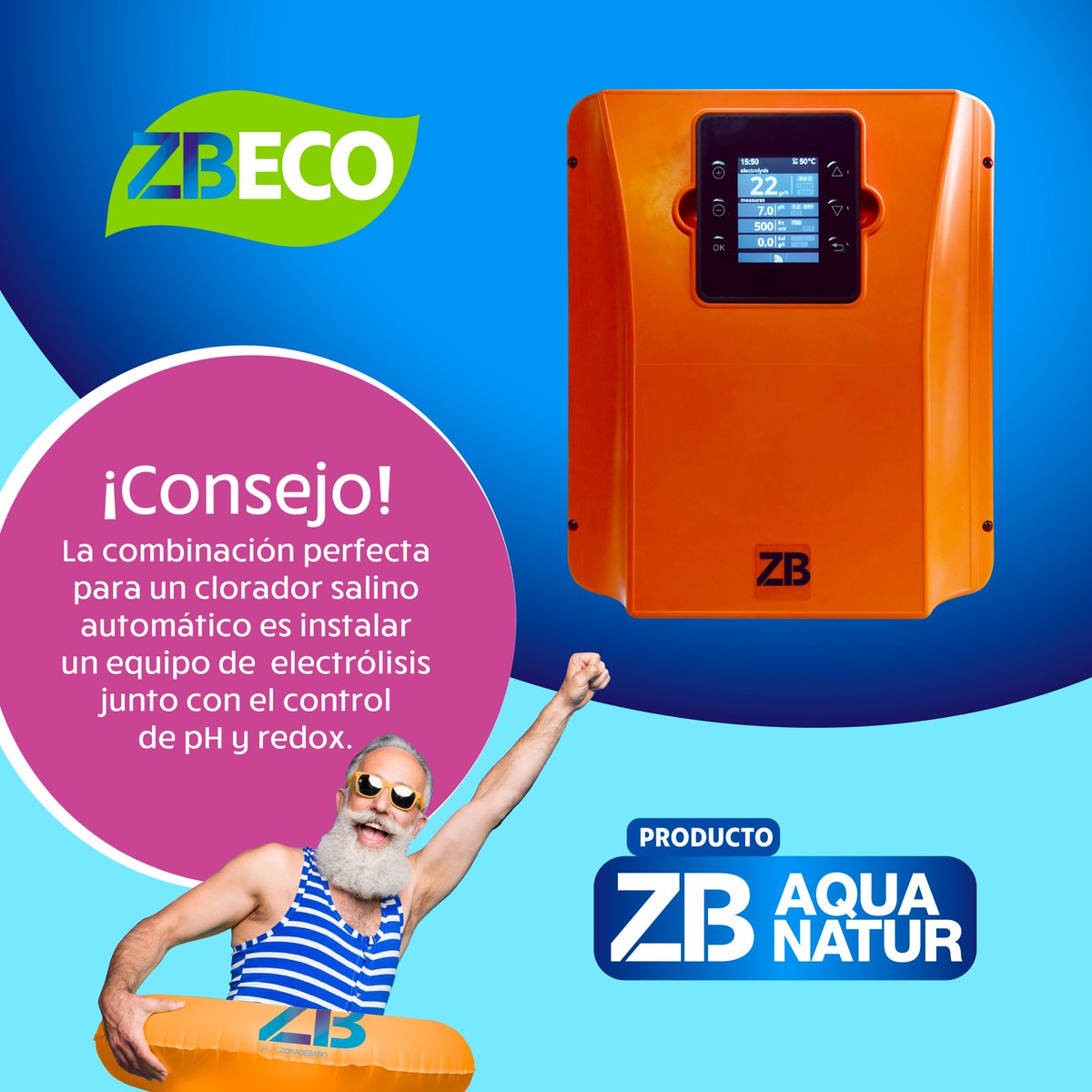 𝒁𝑩 𝑪𝒐𝒏𝒔𝒆𝒋𝒐💦

Un clorador salino sirve para el mantenimiento automático de la piscina y permite desinfectar el agua de la piscina de forma natural
con una gran eficacia y resultados óptimos.

Más info 👉 zonadb.es

#profesionalesdelaspiscinas #ZBAquanatur