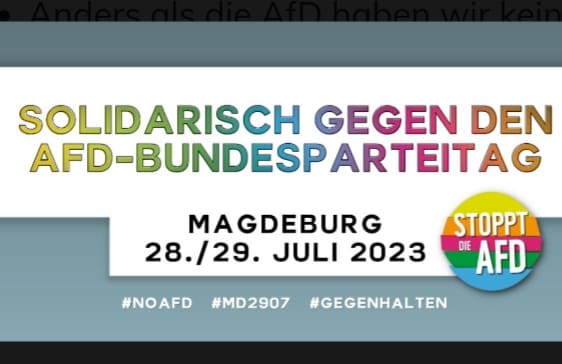 Klare Kante gegen Rechts!