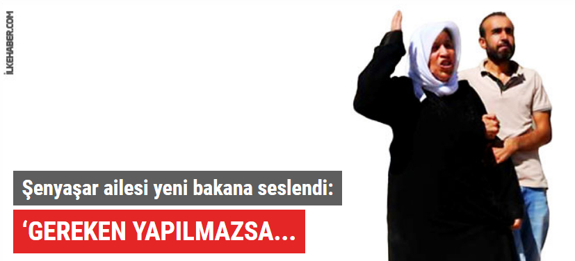 Şenyaşar ailesi: ‘Gereken yapılmazsa ‘adalet’ pankartını Meclis’e asacağız’ ilkehaber.com/haber/senyasar… @<a href="/ilkehaber/">ilkehaber</a> aracılığıyla