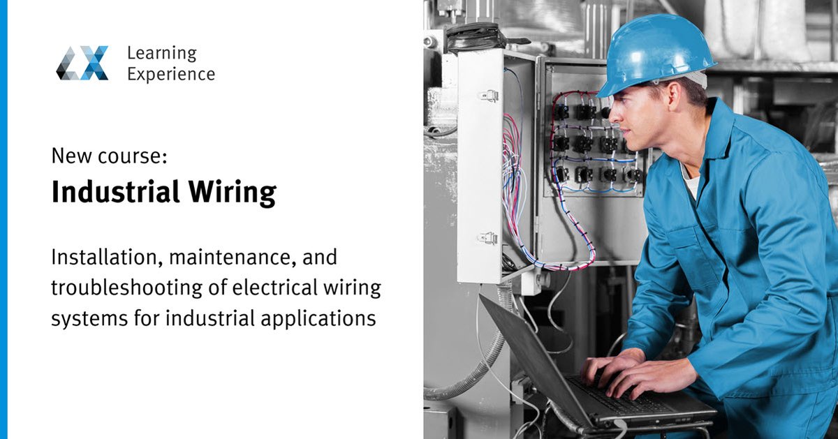 New on #FestoLX ! The course “#IndustrialWiring” guides learners through a typical electrical wiring project for a three-phase motor control application. More info on www2.festo.com/IndustrialWiri…