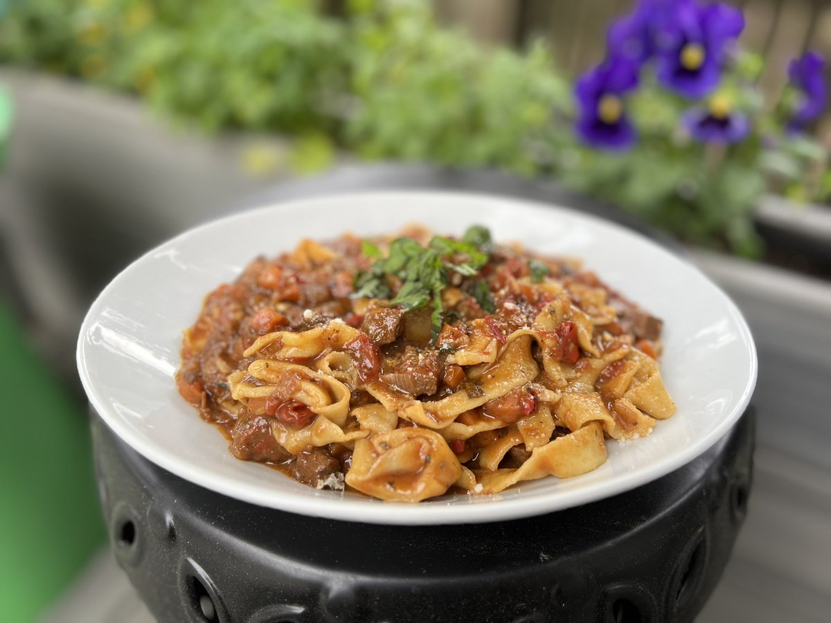 RedPieWhitePie's tweet photo. A friend gifted me elk medallions so I tried fresh fettuccini with elk bolognese. Overcooking game nears can make them tough which is what happened here. Looks nice though.
.
.
#pizza #redpiewhitepie #newjersey #cooking #drinking #goodfood #food #eating #elk #pasta #vegetables https://t.co/xidvtj07zy