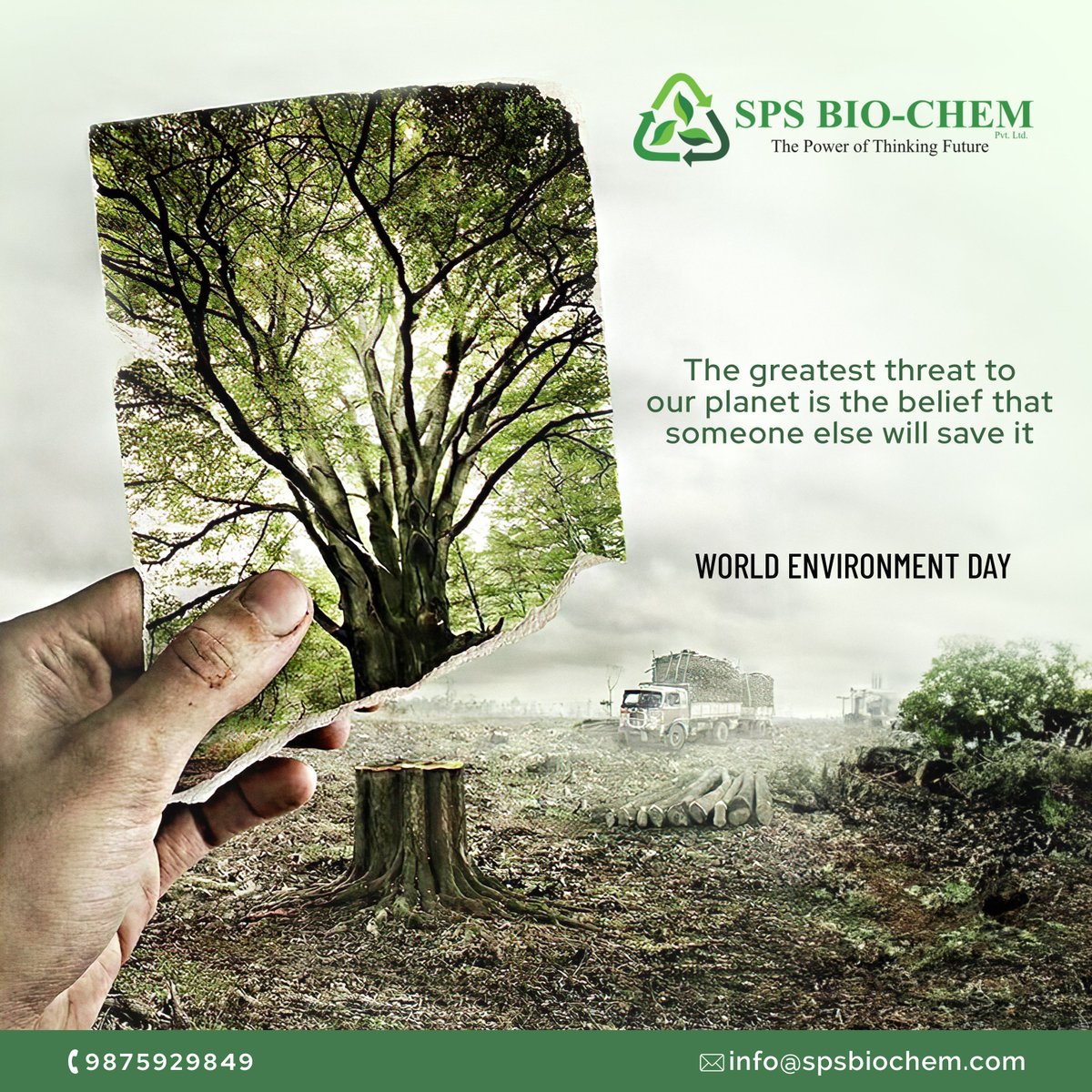 On World Environment Day, let's pledge to make our planet more beautiful by embracing sustainable practices. #worldenvironmentday #greenplanet #compressedbiogas #protectourplanet #organicfertilizer #betterfuture #safefuture #gogreen #ecofriendly #reducewaste #spsbiochem