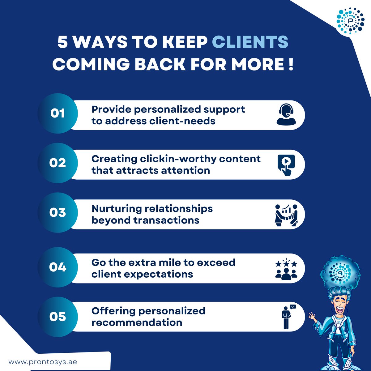 Know the Perfect Blend to Keep Clients Coming Back! Unveil the secret recipe with prontosys and elevate your client connections today

prontosys.ae
.
.
#prontosys #ClientRetention #CustomerRelationships #ClientEngagement #BusinessGrowth #ClientSatisfaction