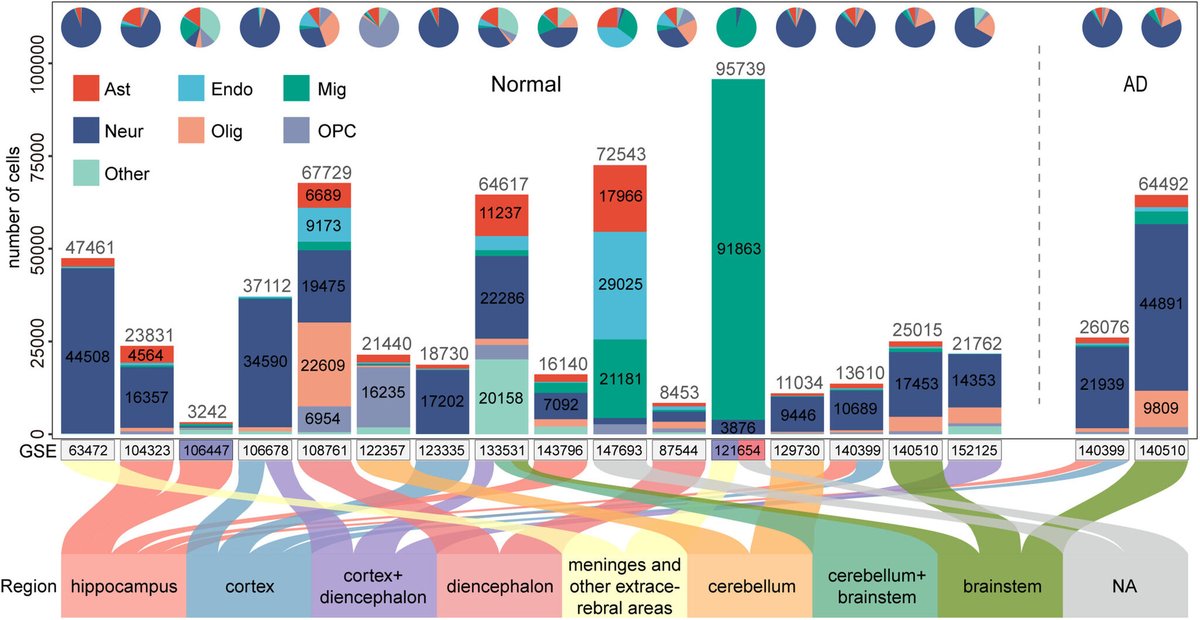 Researchers explore cell-cell communication in normal brain and neurodegenerative disease by integrating #scRNAseq and #snRNAseq datasets. bit.ly/43GnNt7 For Alzheimer's disease, disease-specific ligand–receptor pairs, such as SEMA4A-NRP1, were identified. #singlecell