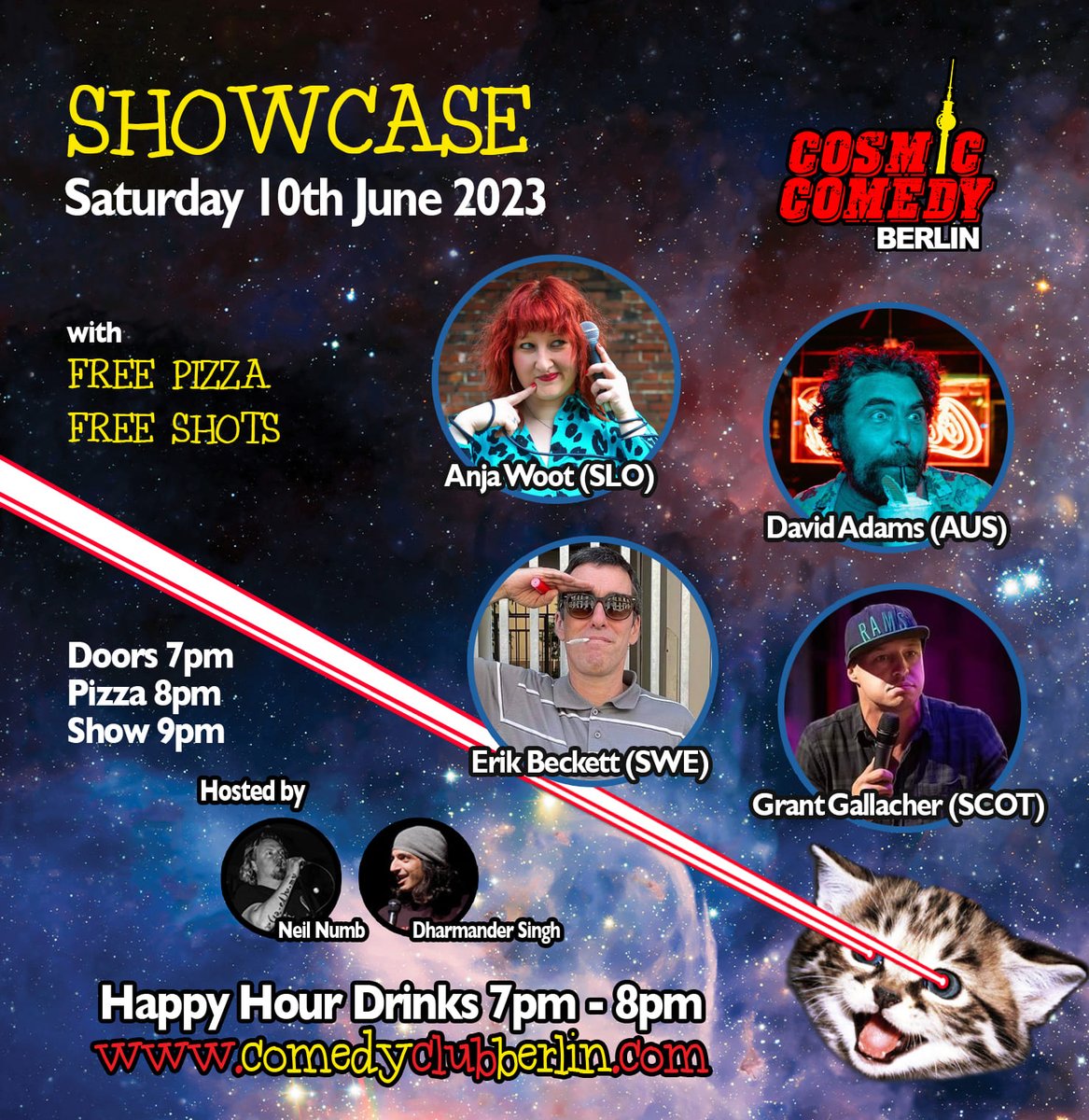 CosmicComedyBLN's tweet photo. Cosmic Comedy Club Berlin: Showcase
Saturday 10th June 2023
#Cosmiccomedy #Berlinactivities #Comedyinenglish #thingstodoinberlin #Berlin #comedyberlin #ComedyinBerlin #liveinberlin #berlinlive #BerlinComedy #Berlinevents #Bestofberlin #eventsinberlin #berlincity #berlingram #be https://t.co/QOHqIKDTEc