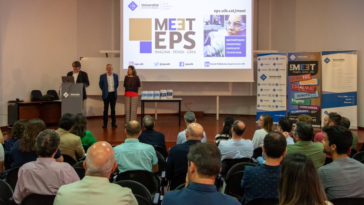 UIBuniversitat's tweet photo. 👏 Acte de reconeixement a les 27 empreses i entitats del sector tecnològic que han participat aquest curs en el programa #MeetEPS!

L'@epsuib agraeix el suport rebut per fomentar les vocacions en #matemàtiques, #enginyeries, #edificació i #tecnologia.

🔗https://t.co/aqp82OyhKM https://t.co/dD0JJ3OKwr