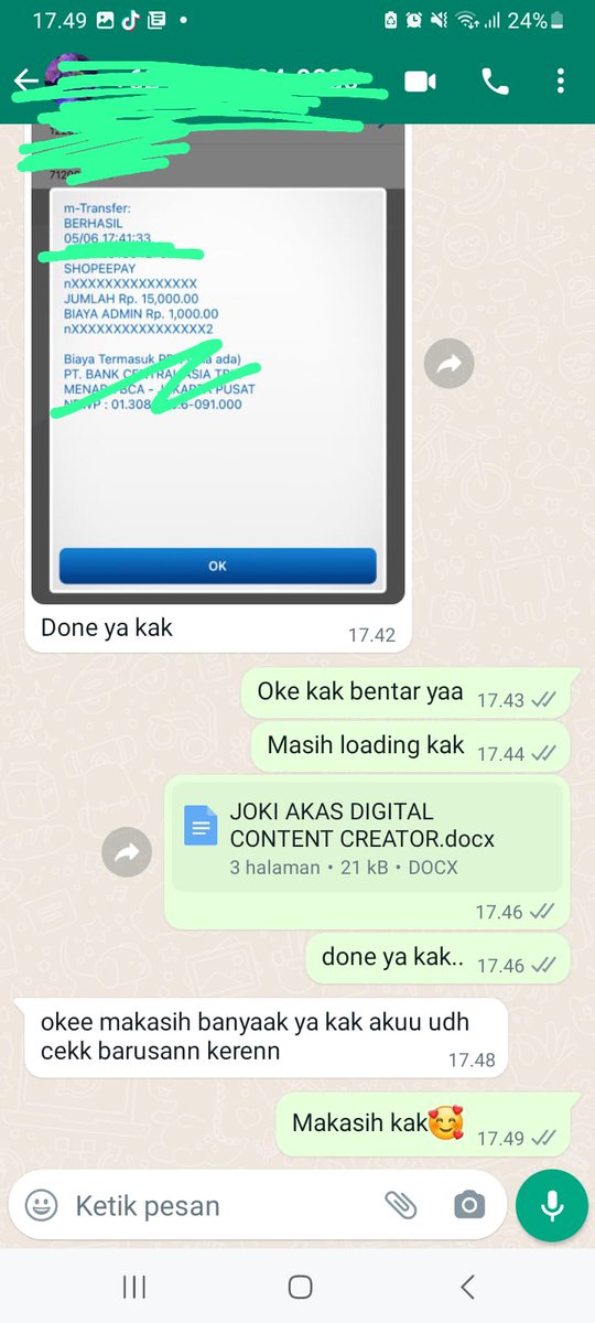 nafhatuz's tweet photo. Done tugas digital content creator
Joki tugas 
Joki cepat 
Joki amanah
Joki apa saja bisa langsung konsultasikan start 3k https://t.co/zc7aqhTqRT
#jokitugas #jokitugaskuliah #jokitugassmp #jokitugassma #zonauangᅠ #AkuMilikmu #shopeePay https://t.co/3Cn5WTqt0z