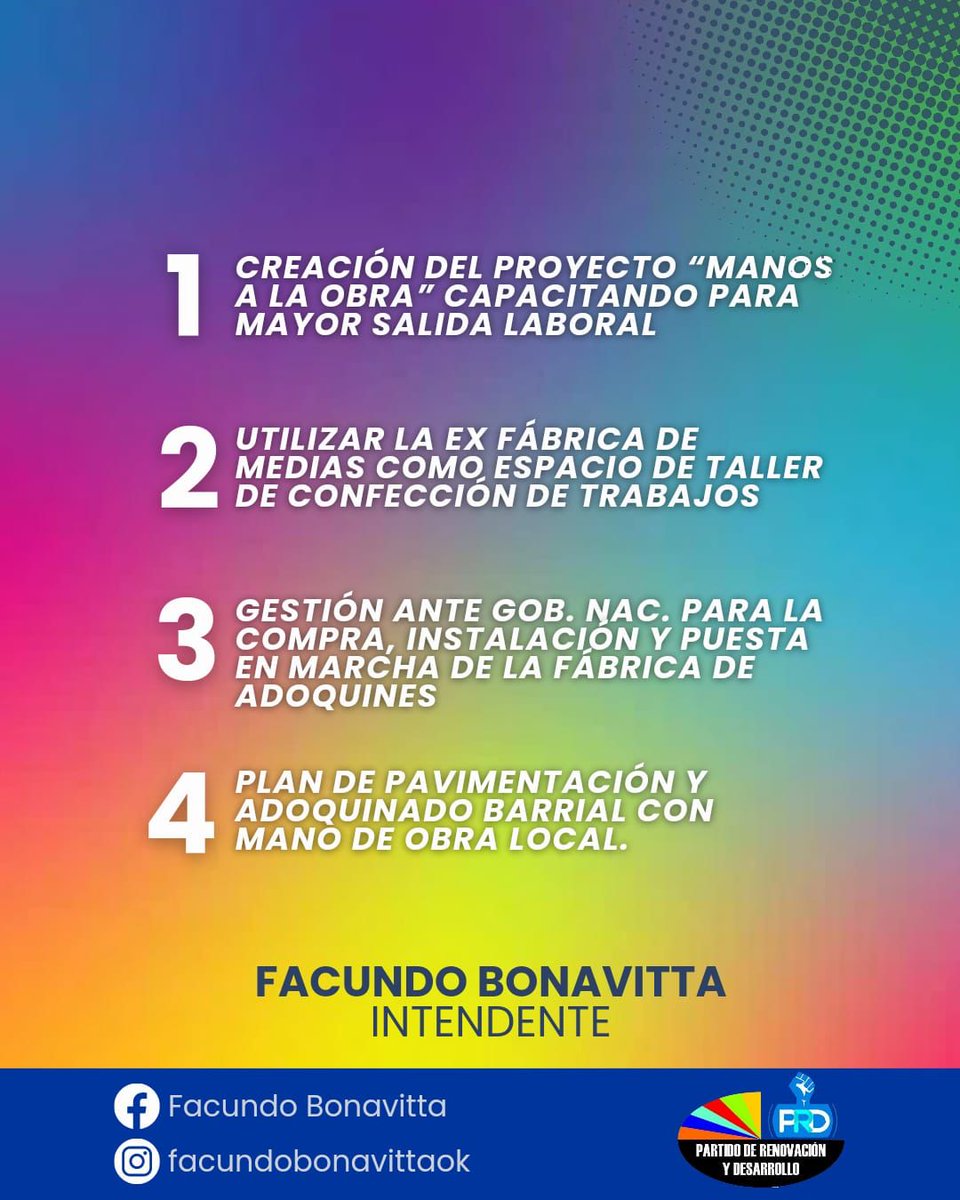 RenovyDesar's tweet photo. #Gaiman #FacundoBonavitta #CandidatoAIntendente 
#PartidoDeRenovacionYDesarrollo https://t.co/O4klzUnT4R