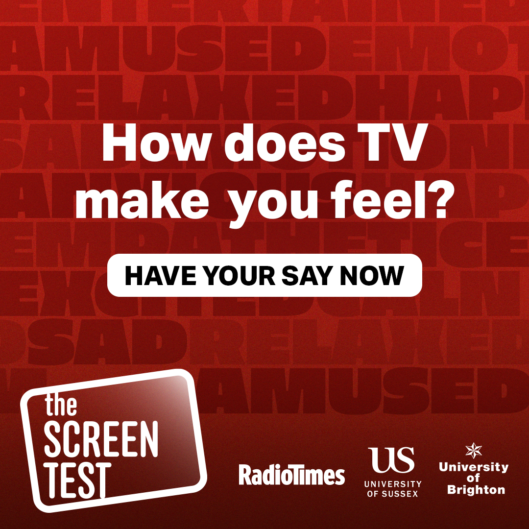 RadioTimes's tweet image. On your lunch break? 🥪 In 20 minutes you can help shape the TV industry of the future.

To do so, take part in our nationwide survey, the #ScreenTest and let us know how watching TV makes you feel. To find out more and take part, visit spr.ly/6010OtKir