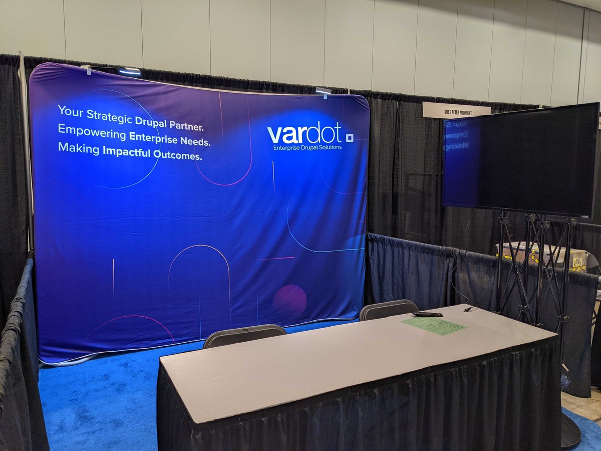 vardot's tweet image. #DrupalCon2023📍 Find us at Booth #108, conveniently situated on the left side if you walk straight from the entrance.
Stop by the booth to exchange ideas, ask your questions, and explore how Vardot can propel your digital journey forward. See you there! 👋
