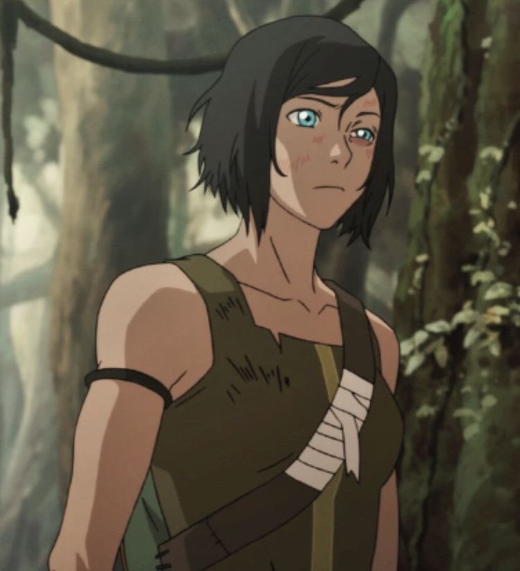 Korra before the fight     Korra after the fight