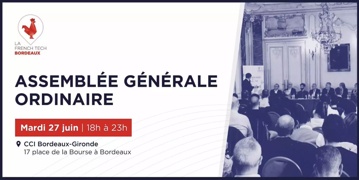 📢 Assemblée Générale Ordinaire | Les candidatures pour le board de La #FrenchTech #Bordeaux sont ouvertes ! 🙏

📆 Clôture : 15 juin
Tout savoir sur l'AGO et les conditions d'éligibilité 👉 lc.cx/kXd_5j6rgvp
