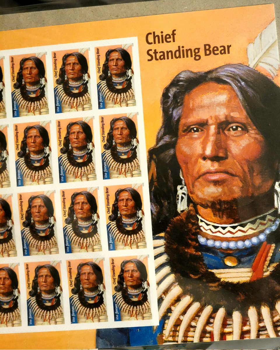 This new (still in the plastic!) Chief Standing Bear forever #stamp sheet is absolutely beautiful. <a href="/USPS/">U.S. Postal Service</a> #usps #stamps #philately