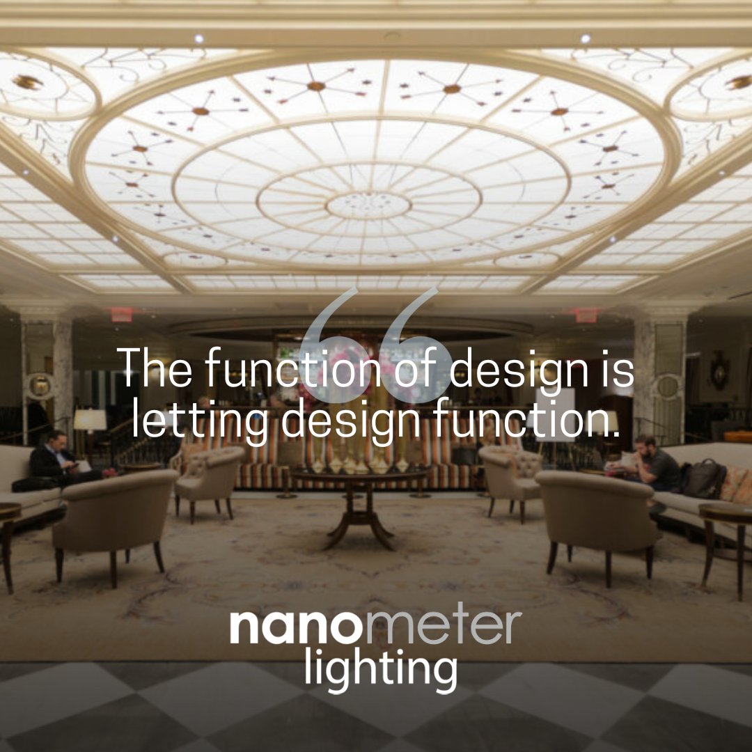 'The function of design is letting design function.” — Micha Commeren.
.
.
#lightingdesign #commercialrealestate #lightinginstallation #ledlighting #lightingsolutions #LEDs #luxurylighting #lightingmanufacturer #NY #NanometerLighting