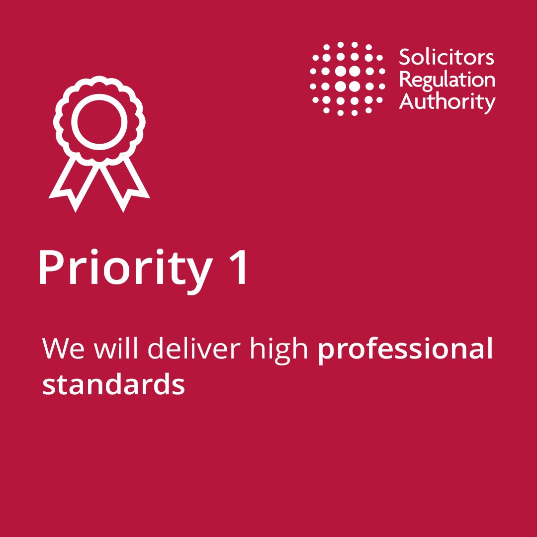 "#SQE will be widely recognised as a reliable and fair assessment. It will also open up access to the profession to aspiring solicitors from every background."
 
We're committed to delivering high professional standards. What you think of our priorities?
bit.ly/3MsQkN0