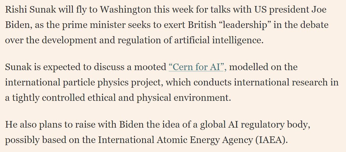 Also a CERN for AI. If anyone needs other acronyms I would also suggest IATA for AI. ft.com/content/7c30ea…