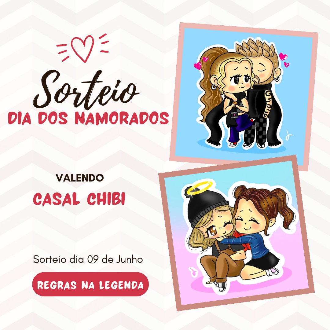 SORTEIO VALENDO ✨ casal chibi ✨

• Seguir: <a href="/xuli4_/">Julia</a> 
• Curtir e RT essa pub
• Marcar 3 amigos

Resultado dia 09 de JUN

Boa sorte 😍