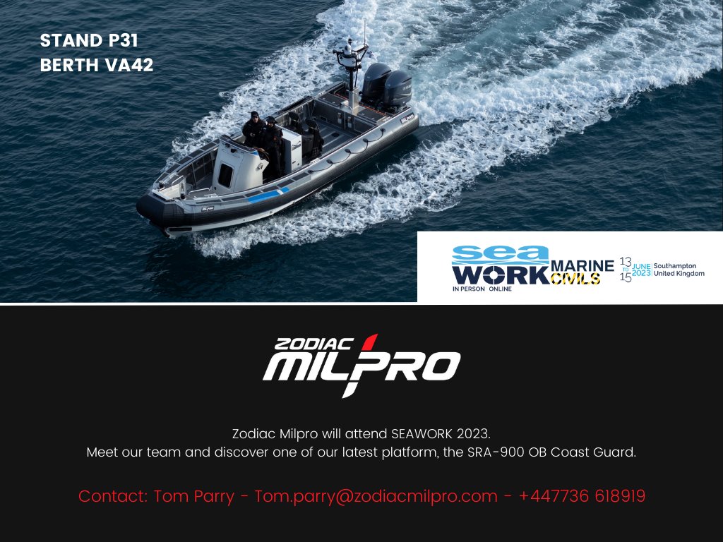SEAWORK - STAND P31, BERTH VA42, Contact to make a booking with our team