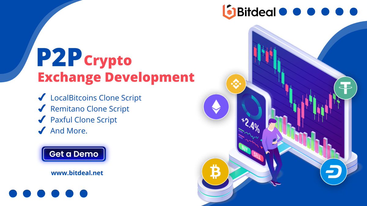 bitdeal001's tweet image. Experience the Future of Peer-to-Peer Crypto Trading with our Customized Exchange Development Services. Trust Bitdeal for Reliable and Efficient Solutions.
Tap to reach us >> bit.ly/43lfcfv
#p2ptrading #p2pexchange #p2pexchangedevelopment #bitdeal #p2pexchangescript