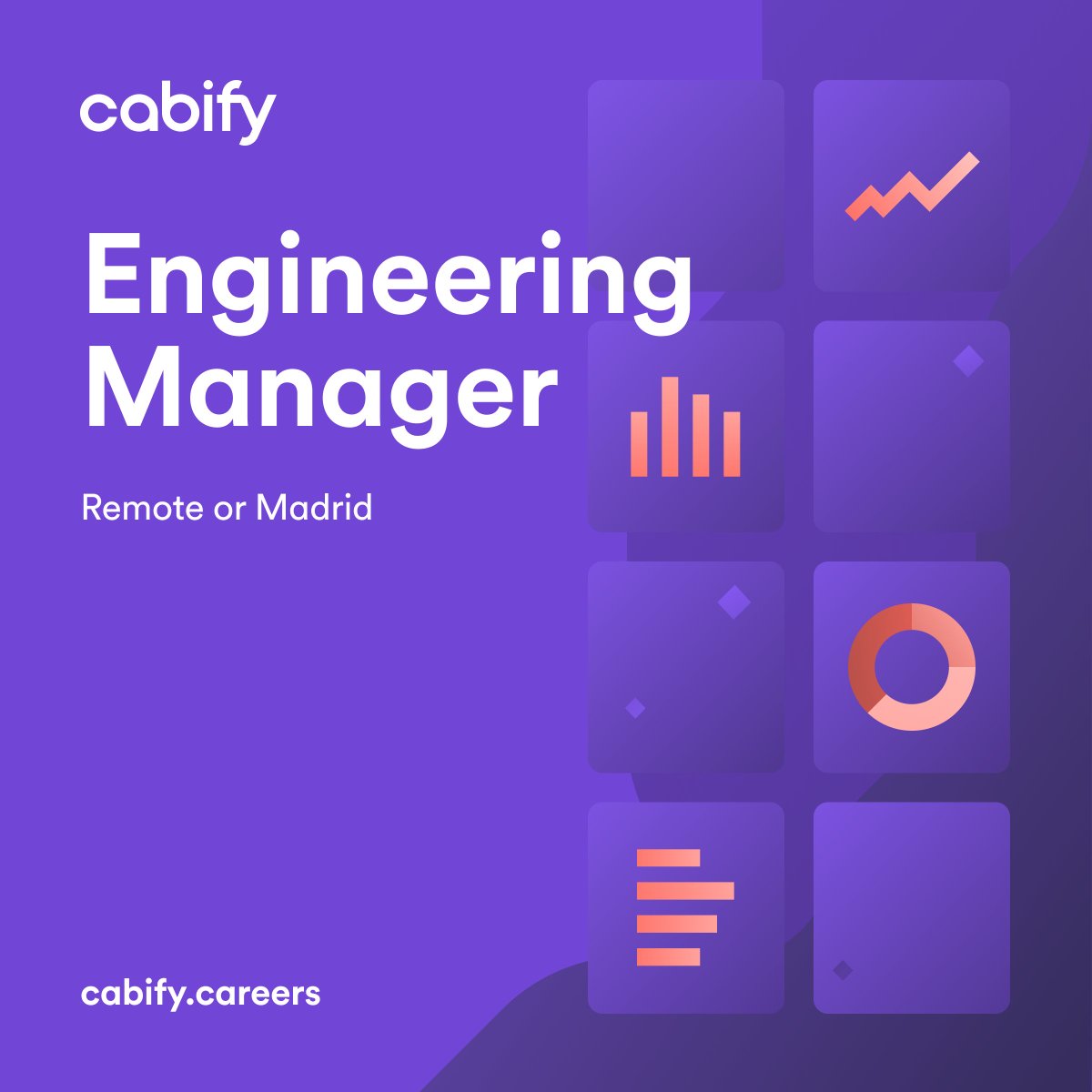 amuino's tweet photo. We are looking for passionate Engineering Managers at Cabify that will help us scale our Engineering organisation while we make mobility and logistics more sustainable.
https://t.co/L3l9xWV0bQ

#engineering #management #diversity https://t.co/X0W6E8ClCn