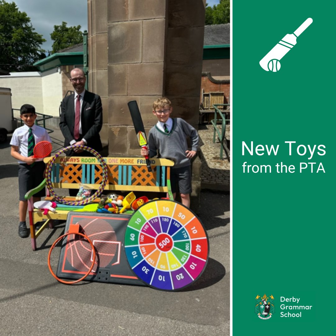 Thank you to the PTA for the Primary Schools new toys. 

Both Zach and Jack did a brilliant job of proposing a bid!

#WhereYouBelong #Derby #Derbyshire #privateschools #Independentschools #DerbyshireEducation #DerbyPTA