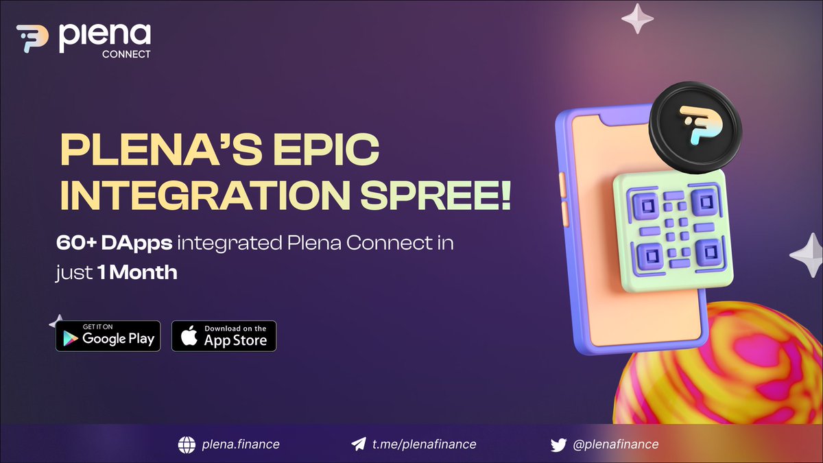 Get ready for some jaw-dropping stats!🔥

🔗 Plena Connect integrated with over 60 new dApps in just 1 Month 😱 And we're not slowing down anytime soon - we've got multiple integrations lined up this month!

Plena Connect is elevating dApp User Experience with #AccountAbstraction