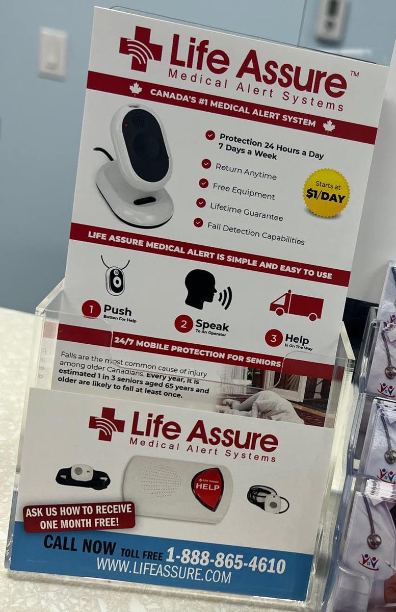 We Greatly Appreciate Tri Wellness MD Center, For Displaying Our Life Assure Medical alert Brochures!
-Life Assure

#IndependentSeniors #iHelp
#PremiumMobilePlus #FallDetection
#ProtectYourLovedOnes #TotalHome
#ClassicHome #Cargivers #SeniorsAdvocate