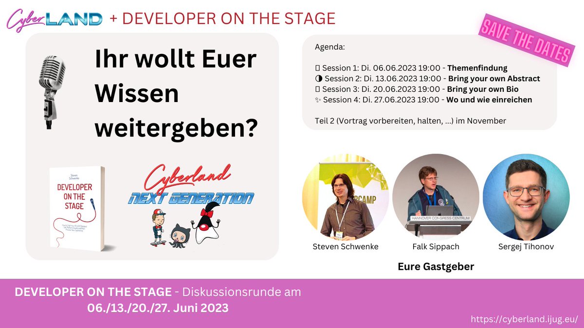 Morgen geht es los mit unserem diesjährigen Online-Coaching: cyberland.ijug.eu/2023-06-next-g…