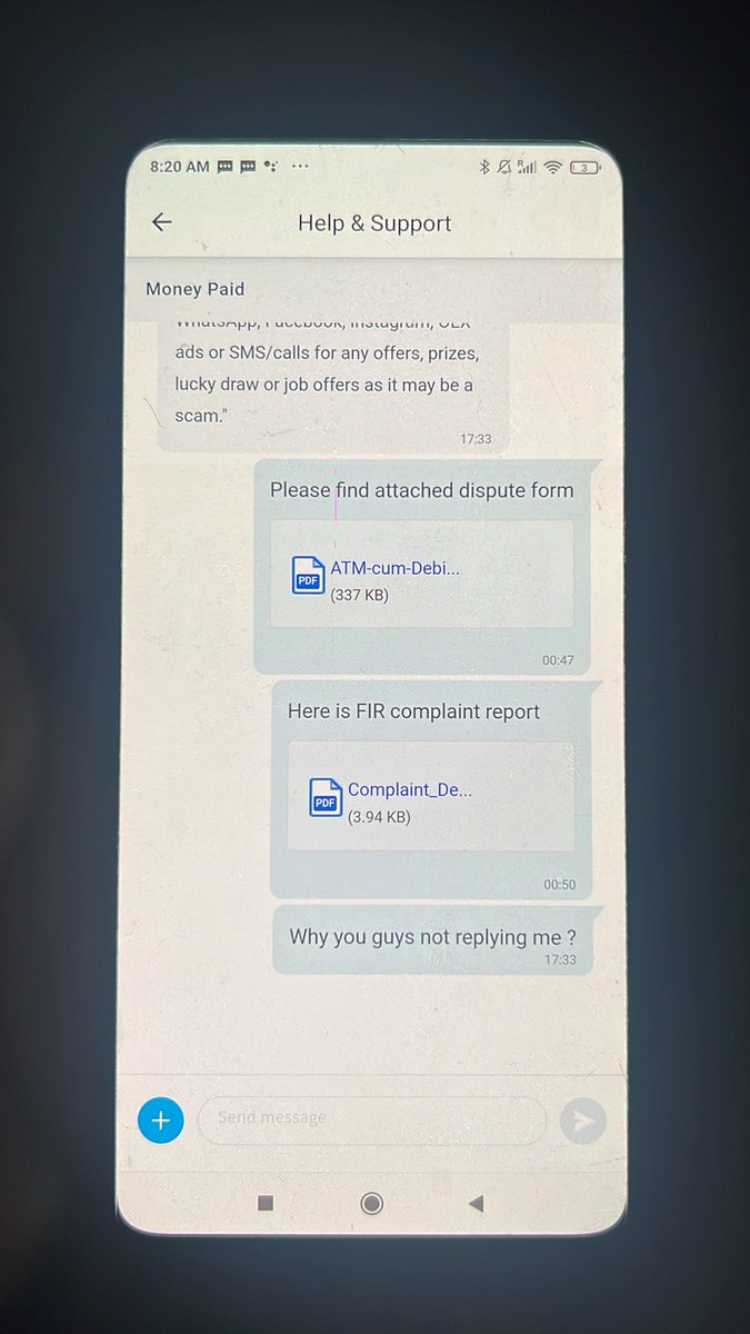 Ahadmalik000's tweet photo. @Paytmcare @Paytm @Paytmcare @PaytmBank @vijayshekhar When I shared the dispute form with support, your care asked me to do the same thing again. Initially, you told me that I had to share it again. They copied the previous response and sent it to, even on Twitter DM I am waiting for reply https://t.co/PgJOD3Bkhf