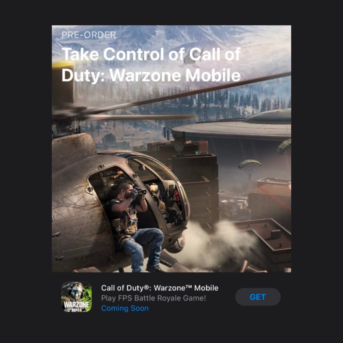 COD Warzone Mobile News & Leaks on Twitter "Warzone Mobile is advertising on Appstore! 🔥 The