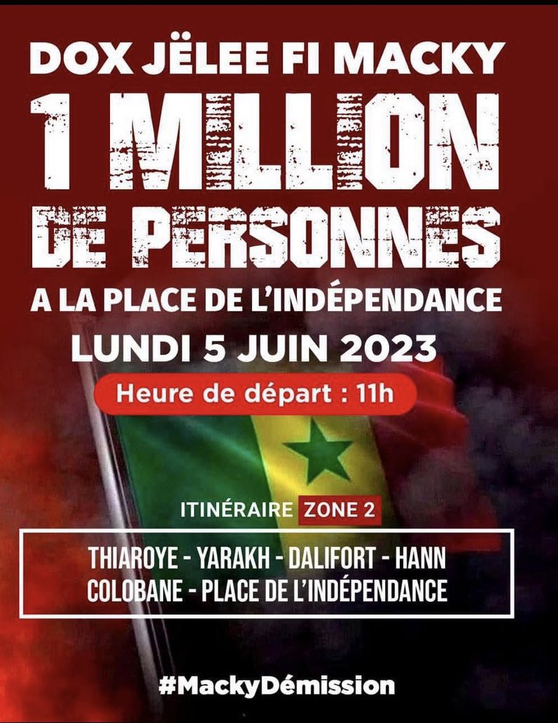 congaanel's tweet photo. La seule arme, l’arme fatale, du dictateur est la peur !

Lorsque le peuple proclame avec clarté qu'il n'a plus peur, les dictateurs se trouvent soudainement démunis, dépourvus de toute capacité de réprimer les populations. #FreeSenegal https://t.co/sE3Xv4rac6