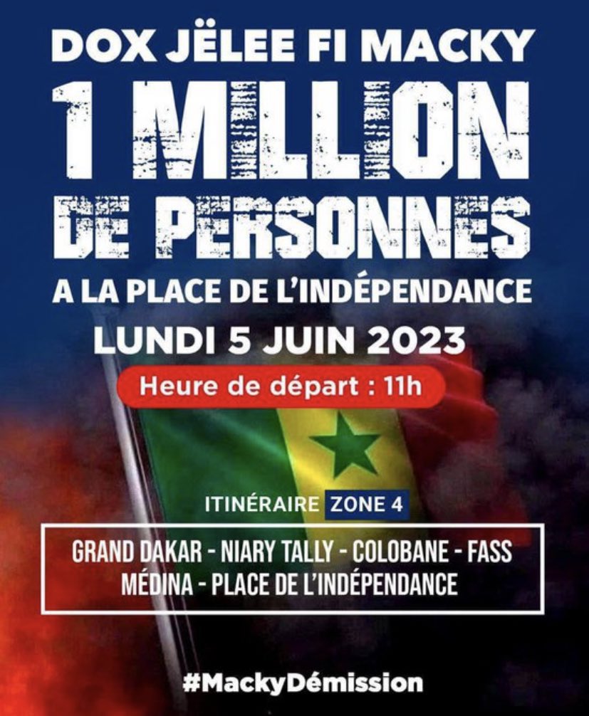 congaanel's tweet photo. La seule arme, l’arme fatale, du dictateur est la peur !

Lorsque le peuple proclame avec clarté qu'il n'a plus peur, les dictateurs se trouvent soudainement démunis, dépourvus de toute capacité de réprimer les populations. #FreeSenegal https://t.co/sE3Xv4rac6