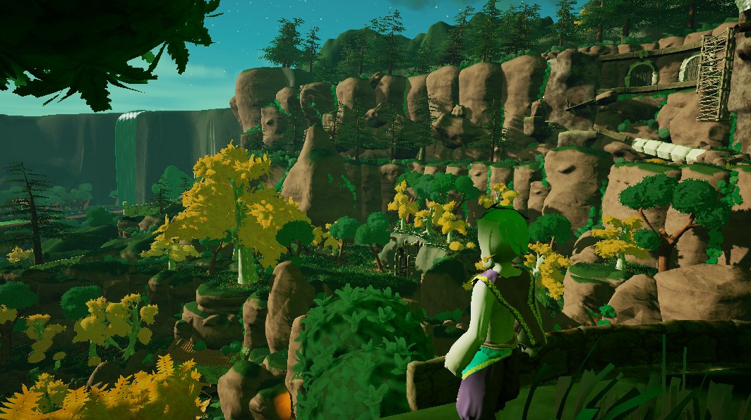 NuraxInt's tweet photo. ☀️ Day and night cycle in #Florifer 🌙. Also, a bit of rain 🌧️ #gamedev #indiedev #ue4 #gardening #studioghibli https://t.co/dS8XALkVos